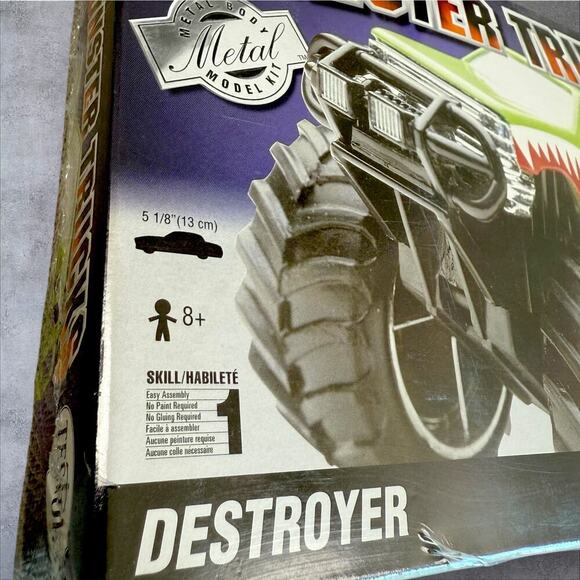 TESTORS Monster Trucks DESTROYER Metal Model Kit 302 New Sealed Box Age 8+ Skill - Picture 7 of 7